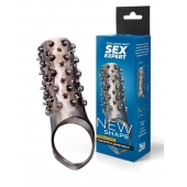 Дымчатая насадка на пенис с шипами и выпуклостями - 12,5 см. - Sex Expert - в Новошахтинске купить с доставкой