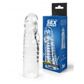 Прозрачная закрытая насадка на член - 15 см. - Sex Expert - в Новошахтинске купить с доставкой