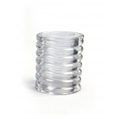 Прозрачная сквозная насадка на пенис с ребрышками - Sex Expert - в Новошахтинске купить с доставкой