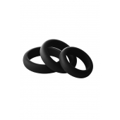 Набор из 3 черных эрекционных колец Smooth Silicone Cockring Pack - Dream Toys - в Новошахтинске купить с доставкой