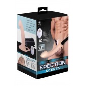 Телесный полый страпон с вибрацией Erection Agents - 24,1 см. - NMC - купить с доставкой в Новошахтинске