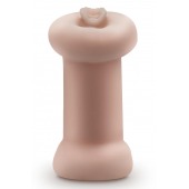 Телесный люминесцентный двусторонний мастурбатор Tasha - Blush Novelties - в Новошахтинске купить с доставкой