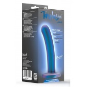 Синяя насадка с гладкой поверхностью Surrender 5.75 Inch Intermediate Pegging Dildo - 14,6 см. - Blush Novelties - купить с доставкой в Новошахтинске