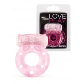 Розовое эрекционное виброкольцо с бабочкой - 1137 - в Новошахтинске купить с доставкой