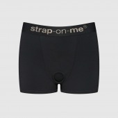 Черные трусики-боксеры для фиксации насадок Strap-on-me Harness Lingerie Allure - size XL - Strap-on-me - купить с доставкой в Новошахтинске
