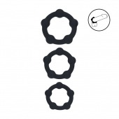 Набор из 3 эрекционных колец Beaded Silicone Cockring Set - Shots Media BV - в Новошахтинске купить с доставкой