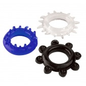 Набор из 3 эрекционных колец разного цвета и рельефа - Boys of Toys - в Новошахтинске купить с доставкой