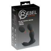Черная анальная пробка с вибрацией, вращением и пультом ДУ RC Butt Plug with 2 Functions - Orion - в Новошахтинске купить с доставкой