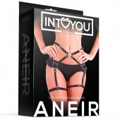 Черные стрепы на бёдра Aneir - Intoyou - купить с доставкой в Новошахтинске
