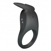 Черное перезаряжаемое виброкольцо Carlton - Baile - в Новошахтинске купить с доставкой