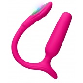 Розовый анальный вибратор с клиторальной стимуляцией Lush Anal - Lovense