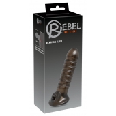 Насадка на пенис Rebel smoke с рёбрышками и отверстием под мошонку - Orion - в Новошахтинске купить с доставкой
