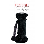 Черная веревка для фиксации Deluxe Silky Rope - 9,75 м. - Pipedream - купить с доставкой в Новошахтинске
