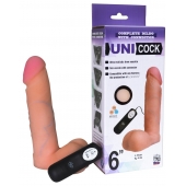 Фаллическая насадка Харнесс UNICOCK 6  с вибрацией - 18 см. - LOVETOY (А-Полимер) - купить с доставкой в Новошахтинске