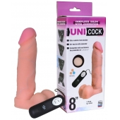 Фаллическая насадка Харнесс UNICOCK 8  с вибрацией - 20 см. - LOVETOY (А-Полимер) - купить с доставкой в Новошахтинске