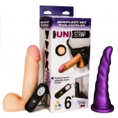 Вибрострапон с двумя насадками UniStrap - 18 и 18 см. - LOVETOY (А-Полимер) - купить с доставкой в Новошахтинске