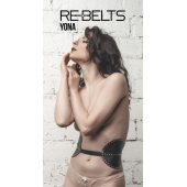 Пояс с клёпками Yona Black - Rebelts - купить с доставкой в Новошахтинске