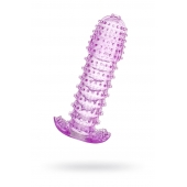 Гелевая фиолетовая насадка с шипами - 12 см. - Toyfa Basic - в Новошахтинске купить с доставкой