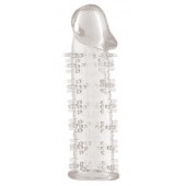 Гелевая прозрачная насадка с шипами - 12 см. - Toyfa Basic - в Новошахтинске купить с доставкой