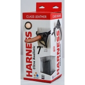 Насадка-фаллоимитатор на кожаных трусиках Harness Ultra Realistic 7  - 18 см. - LOVETOY (А-Полимер) - купить с доставкой в Новошахтинске