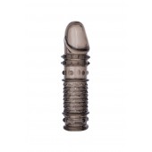 Дымчатая закрытая насадка ToyFa XLover с чешуйками и пупырышками - 13,5 см. - ToyFa - в Новошахтинске купить с доставкой