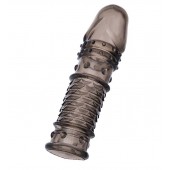 Дымчатая закрытая насадка ToyFa XLover с чешуйками и пупырышками - 13,5 см. - ToyFa - в Новошахтинске купить с доставкой