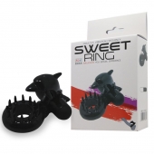 Чёрное эрекционное виброкольцо Sweet Ring с дельфинчиком - Baile - в Новошахтинске купить с доставкой