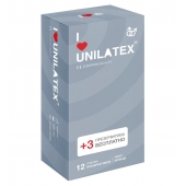 Презервативы с рёбрами Unilatex Ribbed - 12 шт. + 3 шт. в подарок - Unilatex - купить с доставкой в Новошахтинске