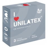 Презервативы с рёбрами Unilatex Ribbed - 3 шт. - Unilatex - купить с доставкой в Новошахтинске