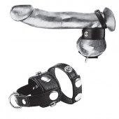 Утяжка для мошонки и пениса Cock Ring With 1  Ball Stretcher And Optional Weight Ring - BlueLine - купить с доставкой в Новошахтинске