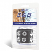 Ремень на член и мошонку 1.5  Cock Ring With Ball Strap - BlueLine - купить с доставкой в Новошахтинске