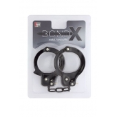 Чёрные наручники из листового металла BONDX METAL CUFFS BLACK - Dream Toys - купить с доставкой в Новошахтинске