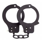Чёрные наручники из листового металла BONDX METAL CUFFS BLACK - Dream Toys - купить с доставкой в Новошахтинске