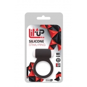 Чёрное эрекционное виброкольцо LIT-UP SILICONE STIMU RING 3 BLACK - Dream Toys - в Новошахтинске купить с доставкой
