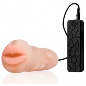 Мастурбатор-ротик с вибрацией REALSTUFF VIBRATING MASTURBATOR MOUTH - Dream Toys - в Новошахтинске купить с доставкой