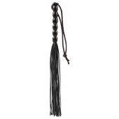 Чёрная мини-плеть из резины Rubber Mini Whip - 22 см. - Blush Novelties - купить с доставкой в Новошахтинске