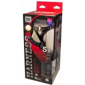 Пояс харнесс премиум класса WOMAN SIMPLEX(S) с 3 черными насадками - LOVETOY (А-Полимер) - купить с доставкой в Новошахтинске