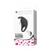 Чёрное эрекционное кольцо с вибрацией Rabbit Vibrator - Baile - в Новошахтинске купить с доставкой