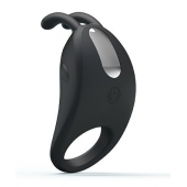 Чёрное эрекционное кольцо с вибрацией Rabbit Vibrator - Baile - в Новошахтинске купить с доставкой