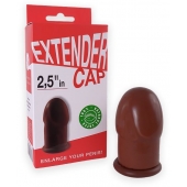 Коричневый латексный удлинитель пениса 2.5 in - Sitabella - в Новошахтинске купить с доставкой