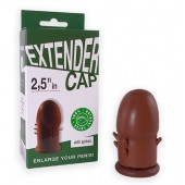 Коричневый латексный удлинитель пениса 2.5 in с шипиками - Sitabella - в Новошахтинске купить с доставкой