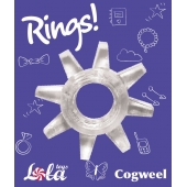Прозрачное эрекционное кольцо Rings Cogweel - Lola Games - в Новошахтинске купить с доставкой