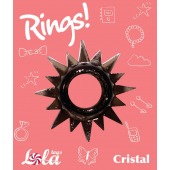 Чёрное эрекционное кольцо Rings Cristal - Lola Games - в Новошахтинске купить с доставкой