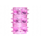 Розовая насадка на пенис Rings Armour - Lola Games - в Новошахтинске купить с доставкой