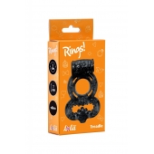 Чёрное эрекционное кольцо Rings Treadle с подхватом - Lola Games - в Новошахтинске купить с доставкой