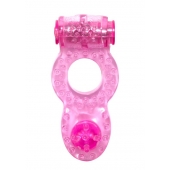 Розовое эрекционное кольцо с вибрацией Rings Ringer - Lola Games - в Новошахтинске купить с доставкой