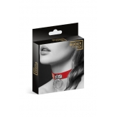 Красный узенький чокер с кольцом - Bijoux Pour Toi - купить с доставкой в Новошахтинске