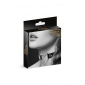 Чёрный чокер с кольцом в форме сердца - Bijoux Pour Toi - купить с доставкой в Новошахтинске