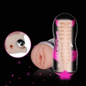 Мастурбатор-вагина Sex In A Can Vibra Vagina Tunnel - Lovetoy - в Новошахтинске купить с доставкой