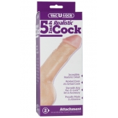 Насадка-реалистик для трусиков Vac-U-Lock 5  Realistic - 12,7 см. - Doc Johnson - купить с доставкой в Новошахтинске